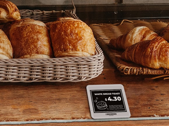NFC Electronic Shelf Labels in food store