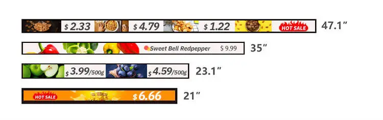 Размеры жидкокристаллических дисплеев на полке