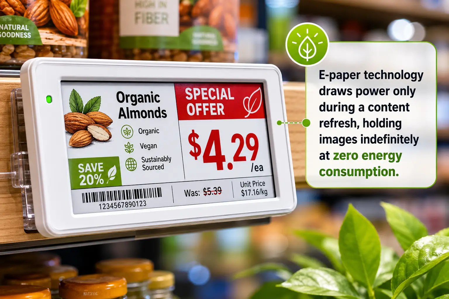 E-Paper Digital Signage and Electronic Shelf Labels (ESL)