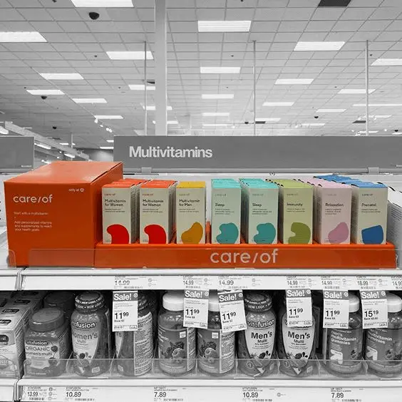 Expositor embutido no supermercado