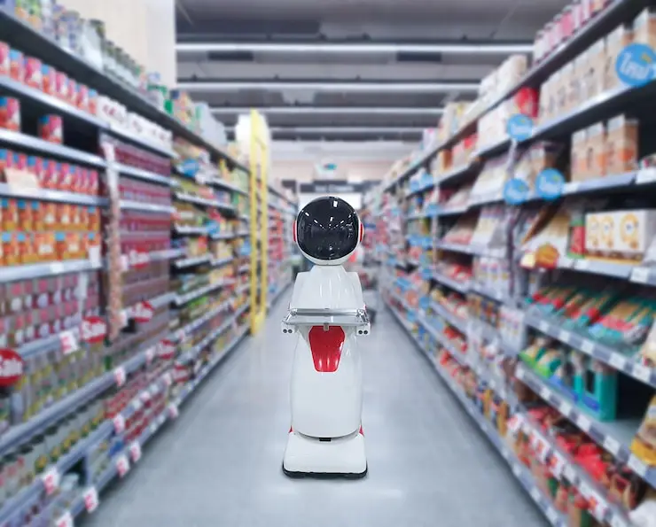 Robô inovador no supermercado