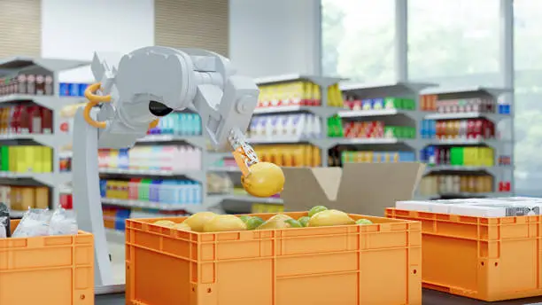 Os robôs estão colhendo frutas automaticamente nos supermercados