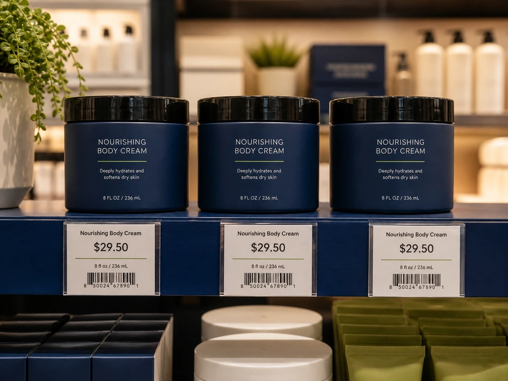 Matching retail products displayed with consistent shelf price labels.